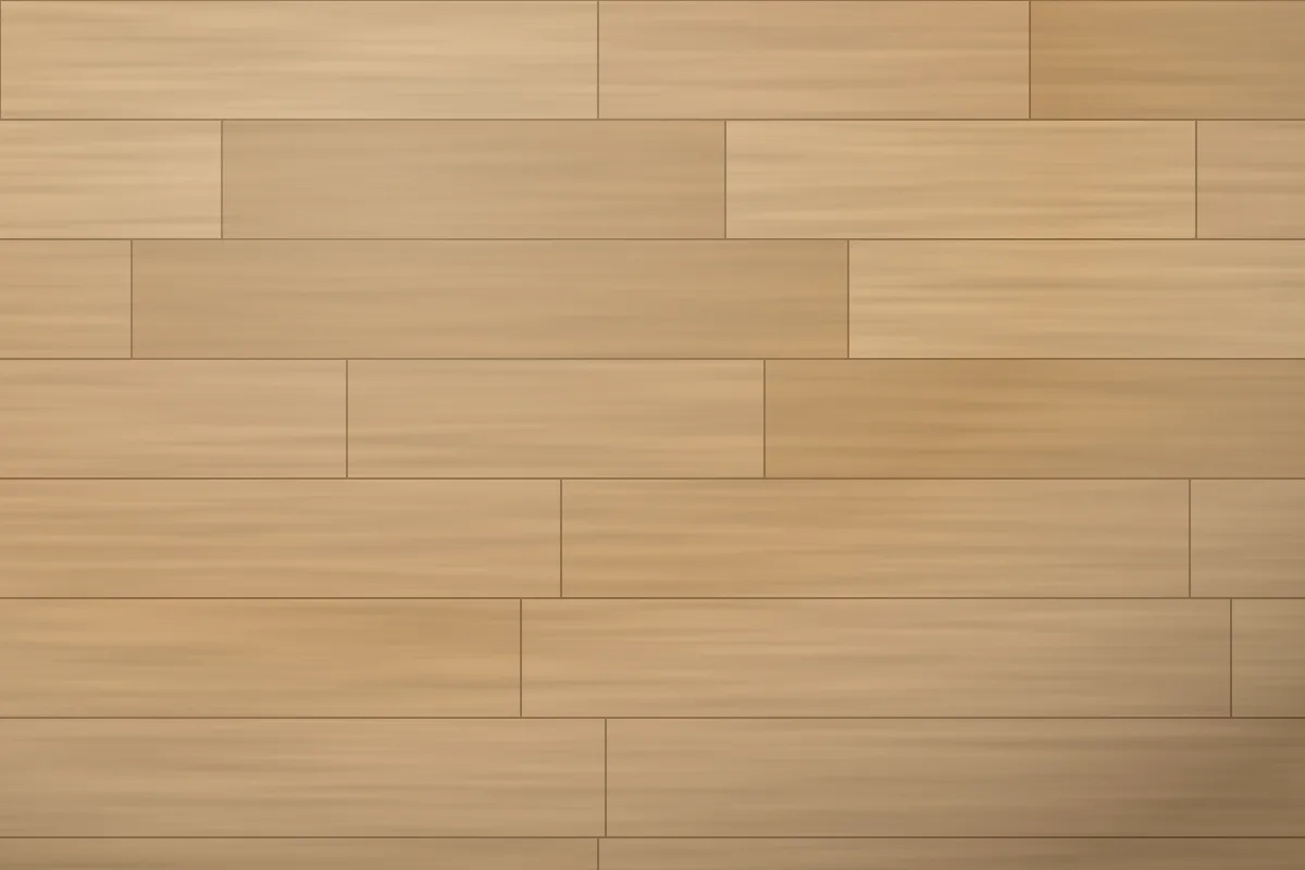 Illustration of light oak-effect laminate planks laid in staggered rows