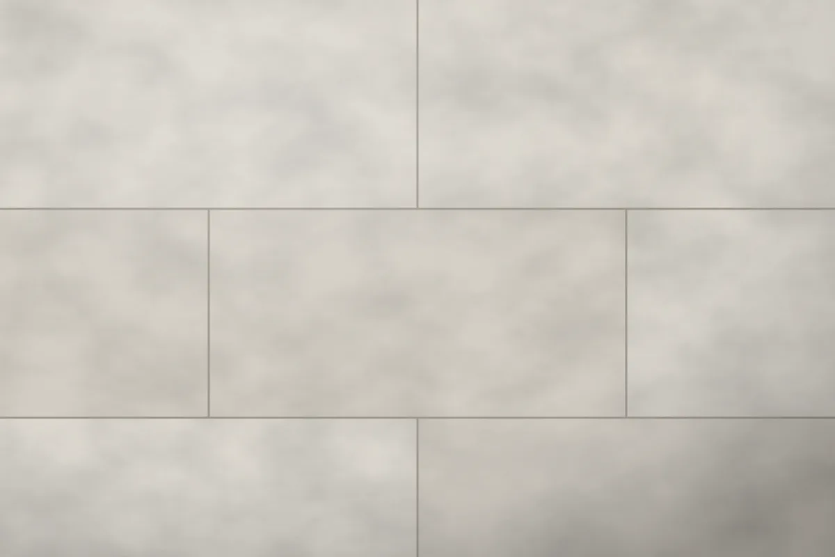 Illustration of large-format stone-effect LVT tiles laid in offset rows